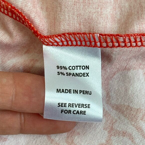 Spartina 449 Blakelynn Midi Dress Drawstring Cotton Knit Red Floral Large Resort - Picture 16 of 16